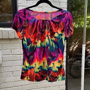 Worthington Colorful Print Blouse